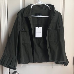 Cute green denim jacket